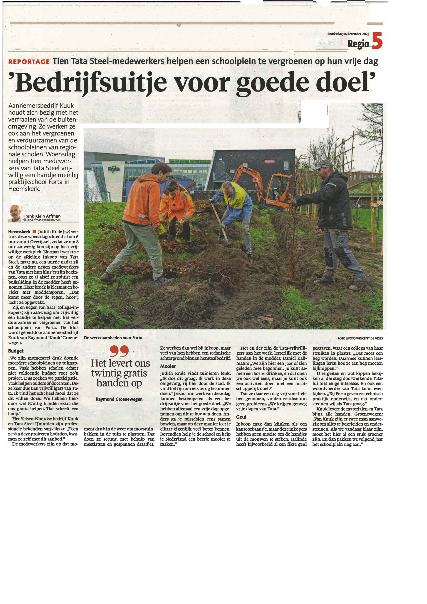 Krantenartikel Noord Hollands Dagblad